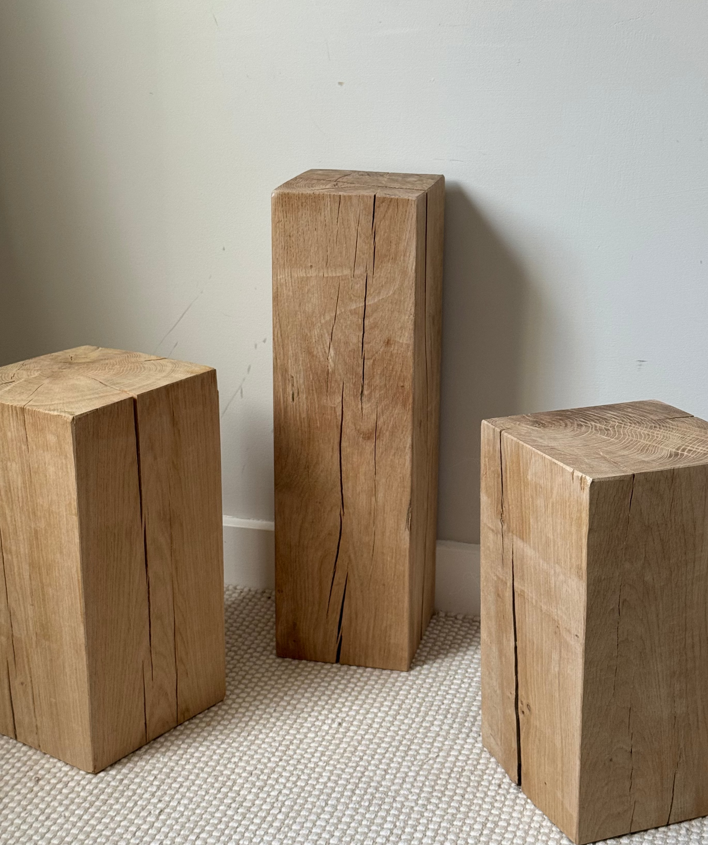 Solid Oak Wood Plinths