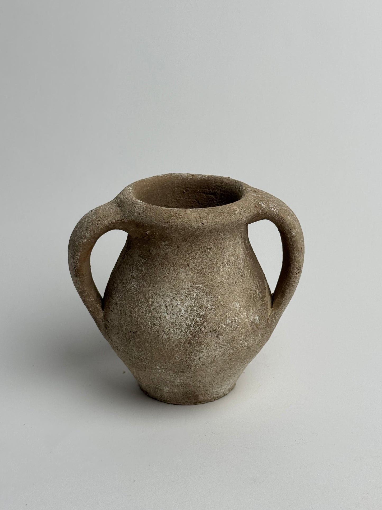 Up-Cycled | Beige Patina-Effect Double Handled Pot