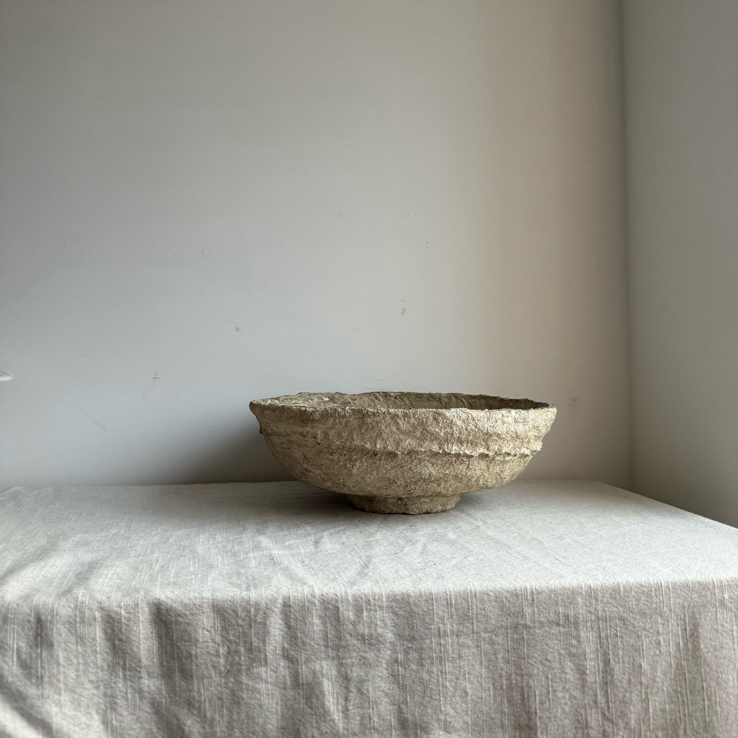 Handmade Papier-maché bowl  |  RUSTIC BEIGE