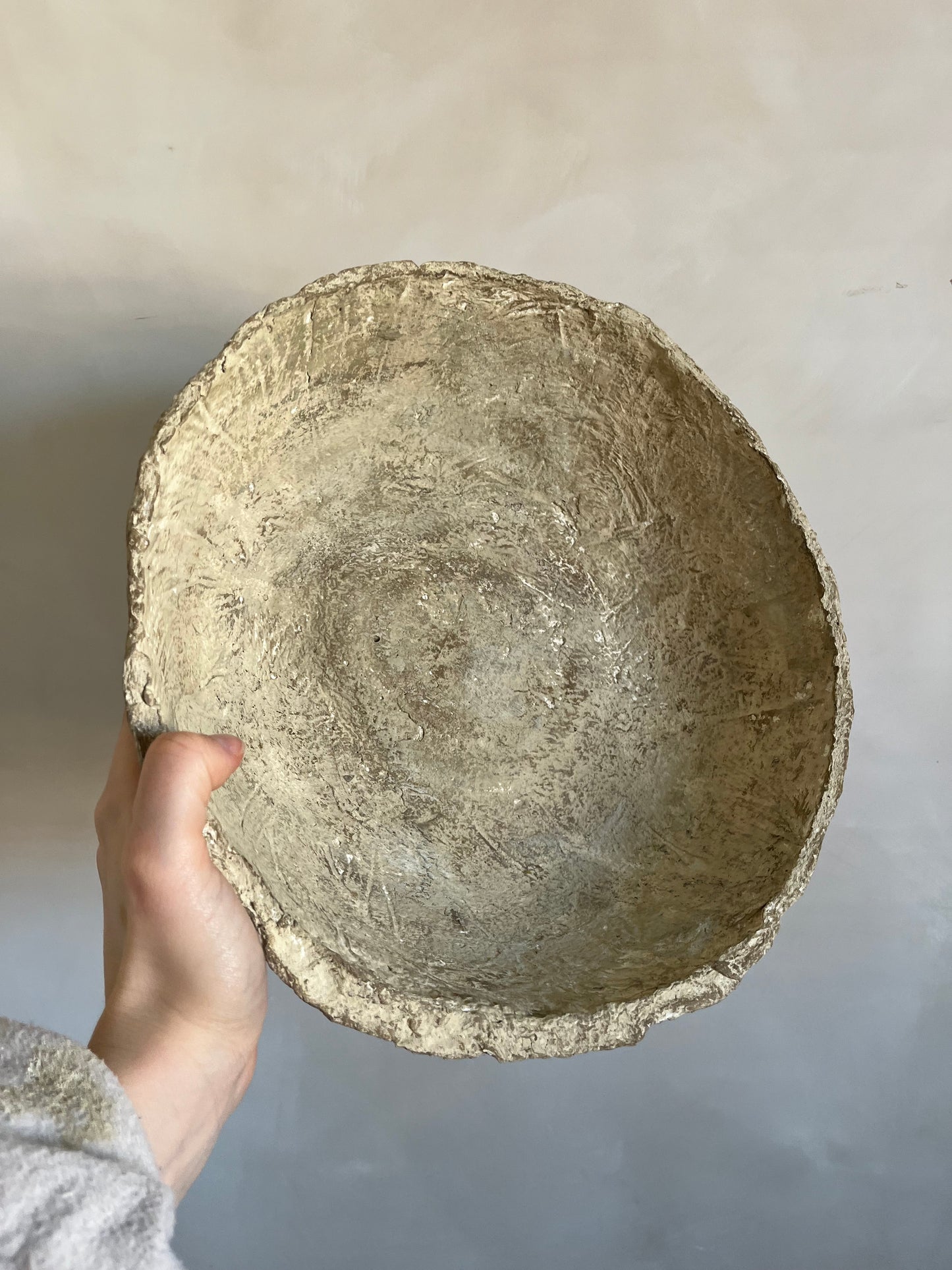 Handmade Papier-maché bowl  |  RUSTIC BEIGE