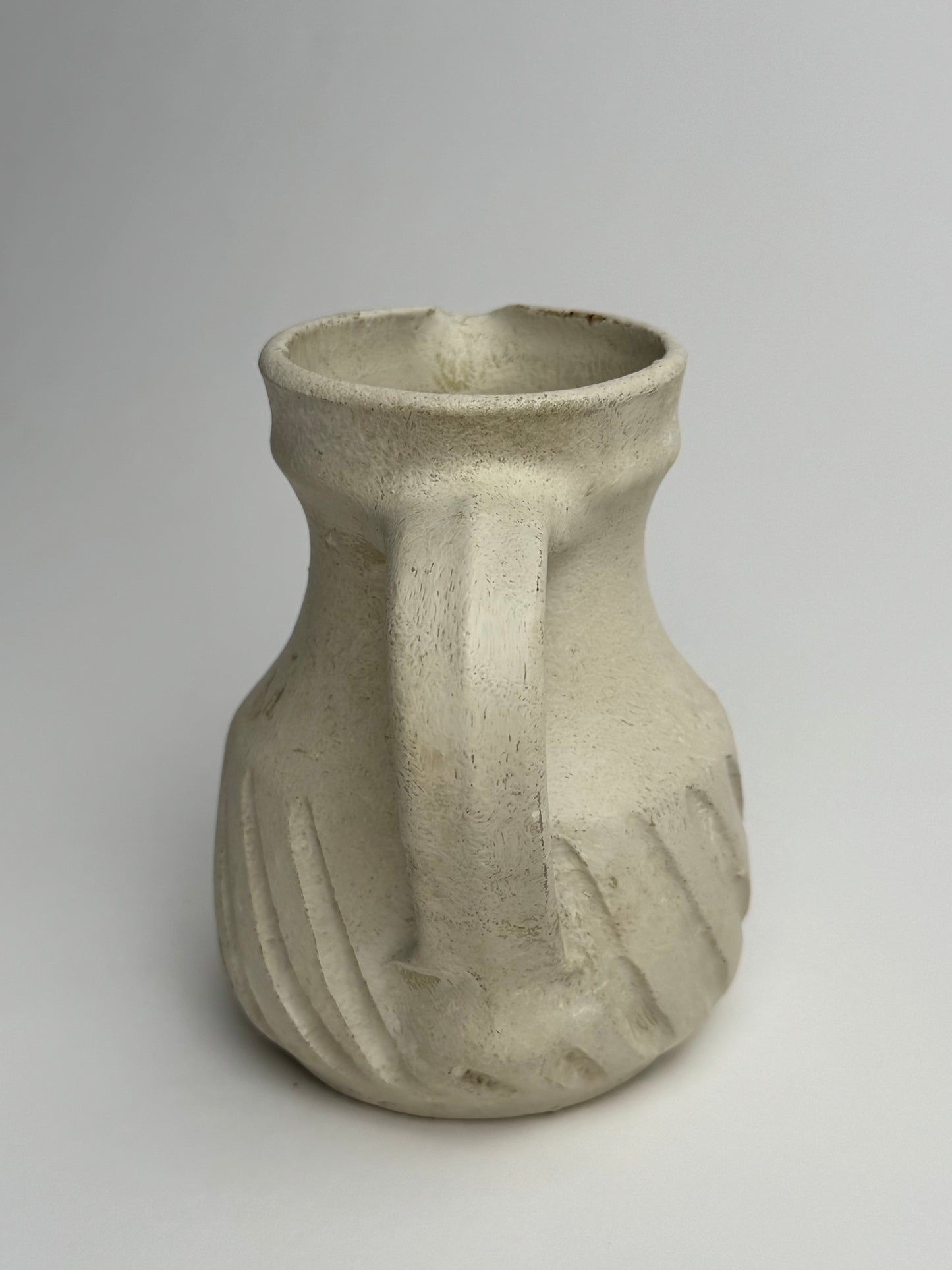 Up-Cycled | Line Detail Cream Rustic Jug