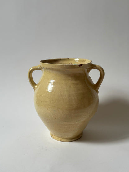Butter Yellow Twin Handled Vessel