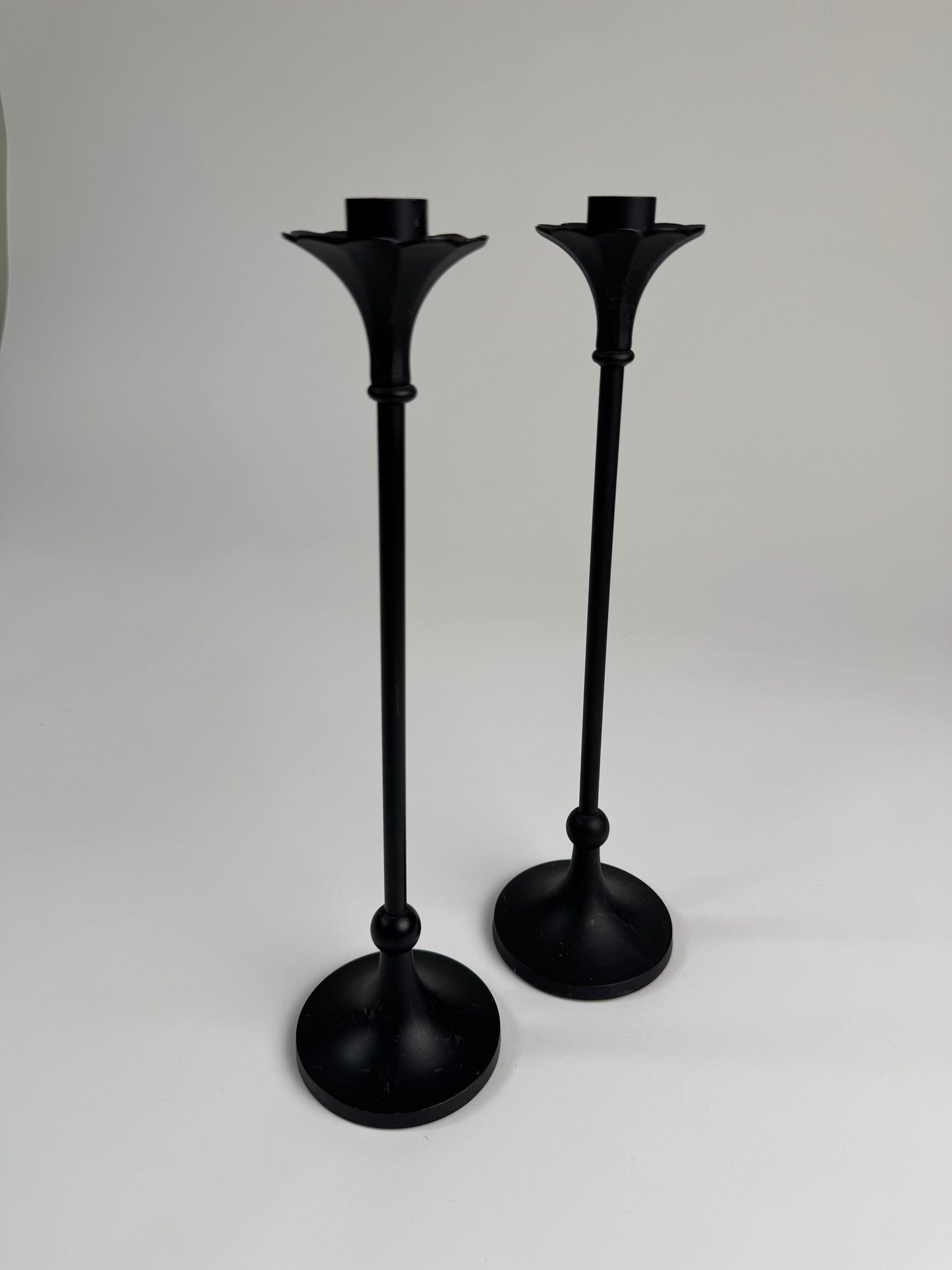 Pair of Cast Iron Candlesticks