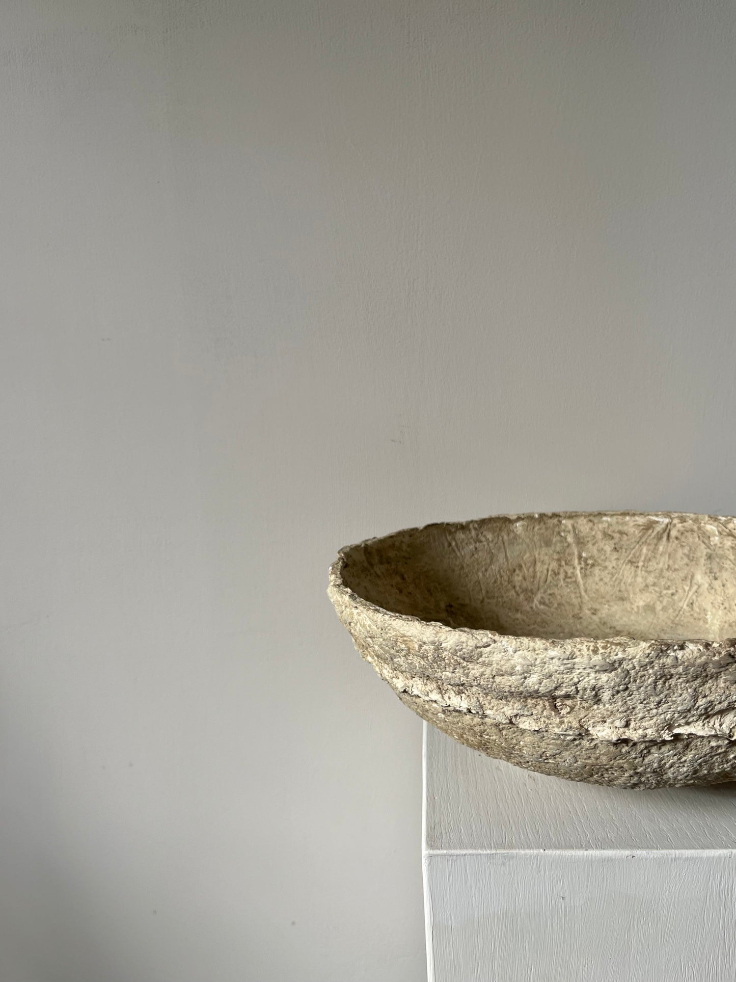 Handmade Papier-maché bowl  |  RUSTIC BEIGE