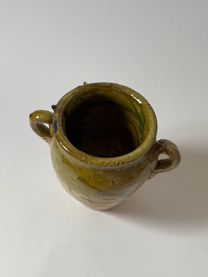 Olive Half Glaze Moroccan Vessel
