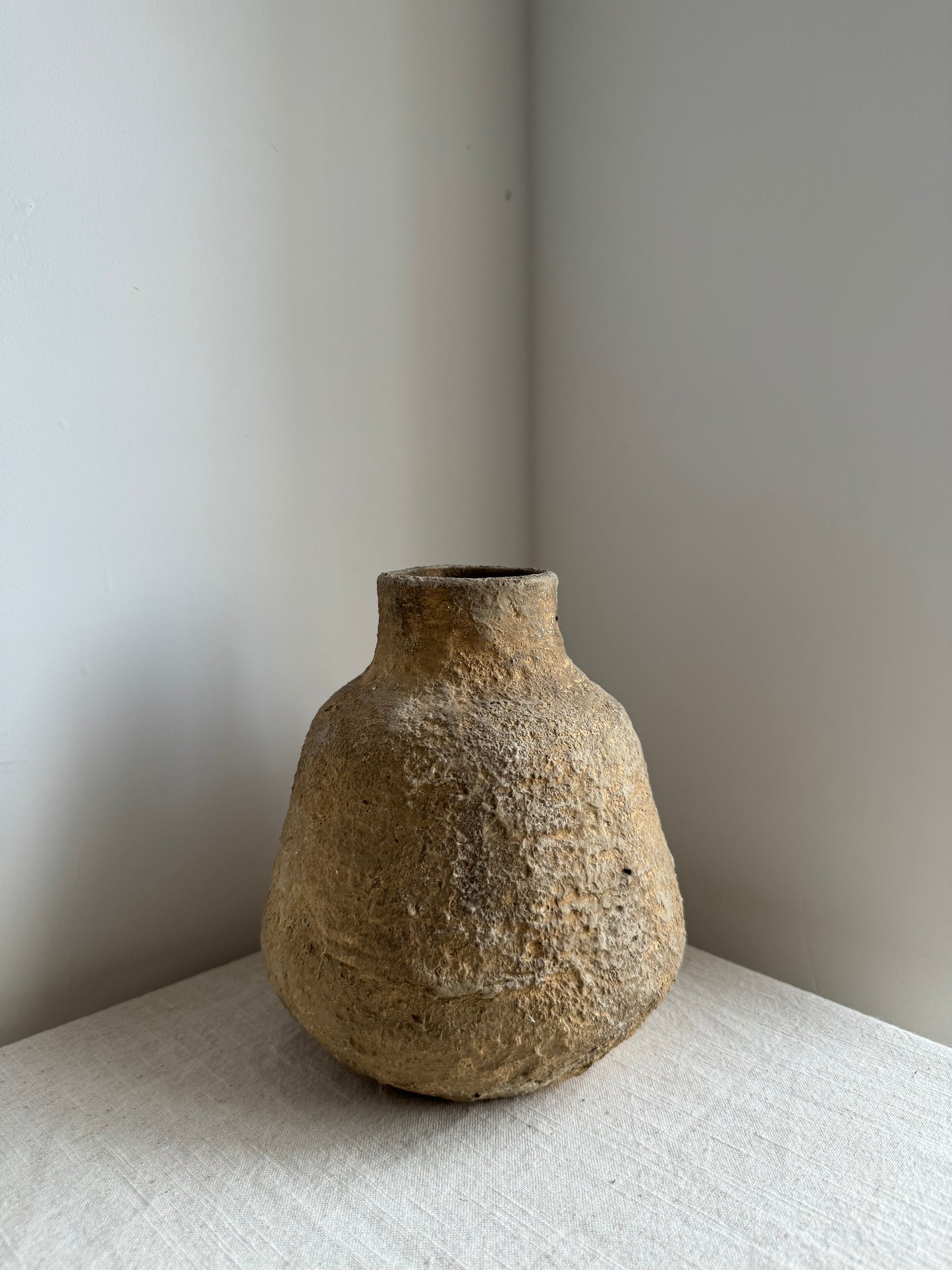 EARTH  | warm amber brown textured rustic irregular vase