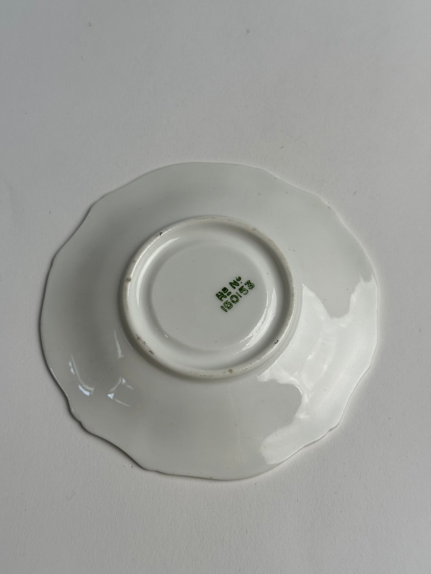 Victorian antique white glazed trinket dish