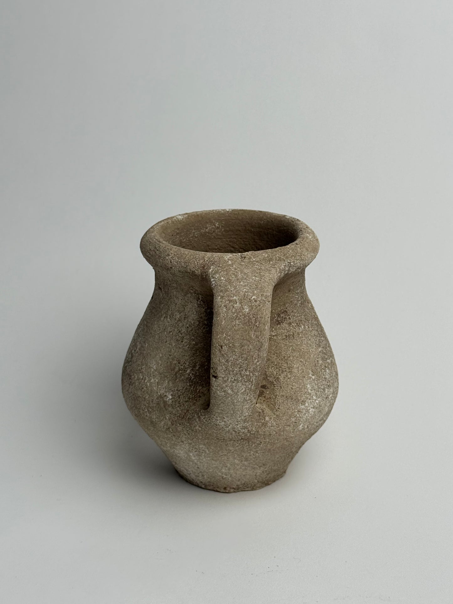 Up-Cycled | Beige Patina-Effect Double Handled Pot