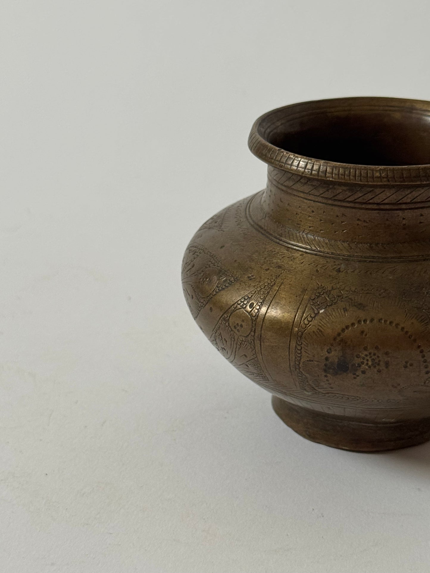 Small Vintage Brass Pots