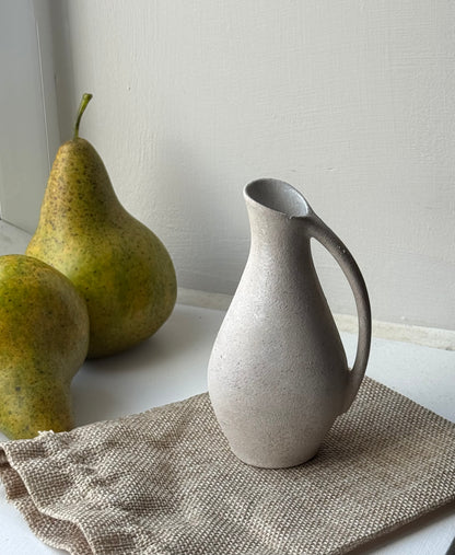 Up-cycled  |  small off-white slim handled jug