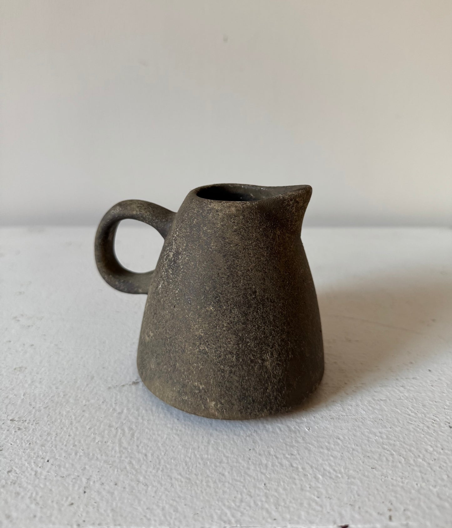 Up-cycled  | earthy brown small decorative jug