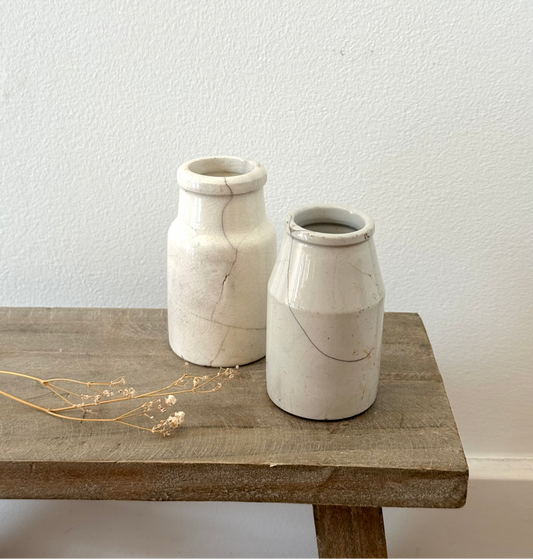 Vintage earthenware pots (imperfect)