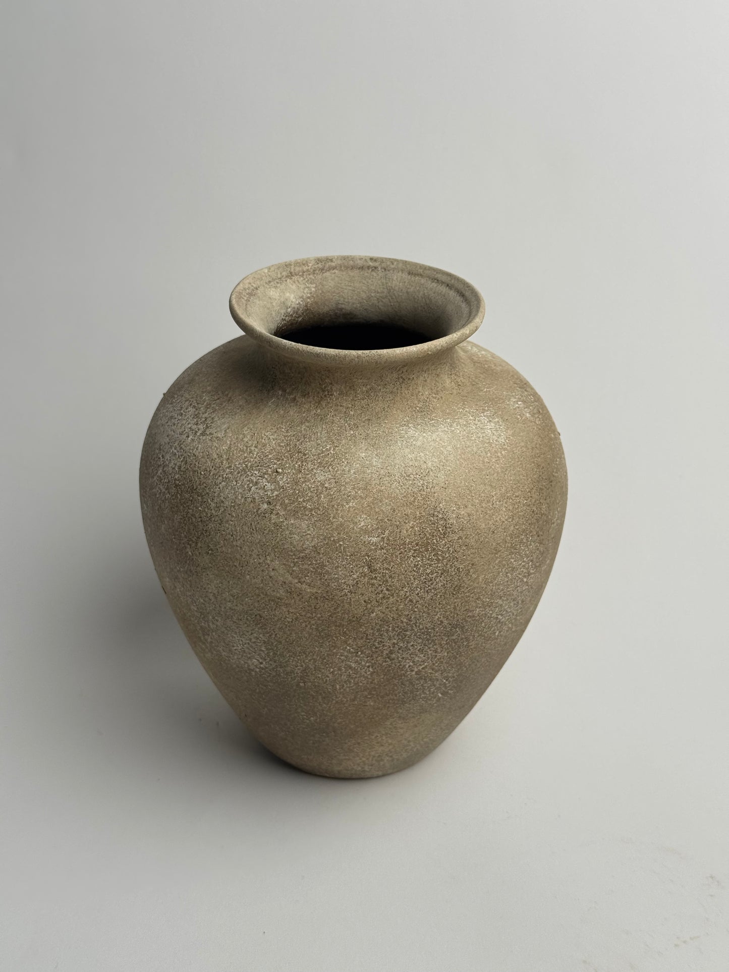 Up-Cycled | Beige Stone Effect Medium Tapered Vase