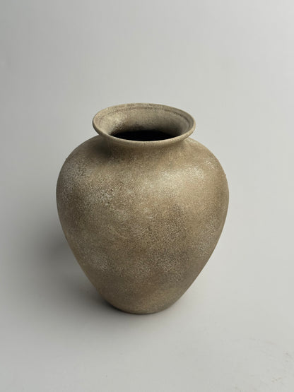 Up-Cycled | Beige Stone Effect Medium Tapered Vase