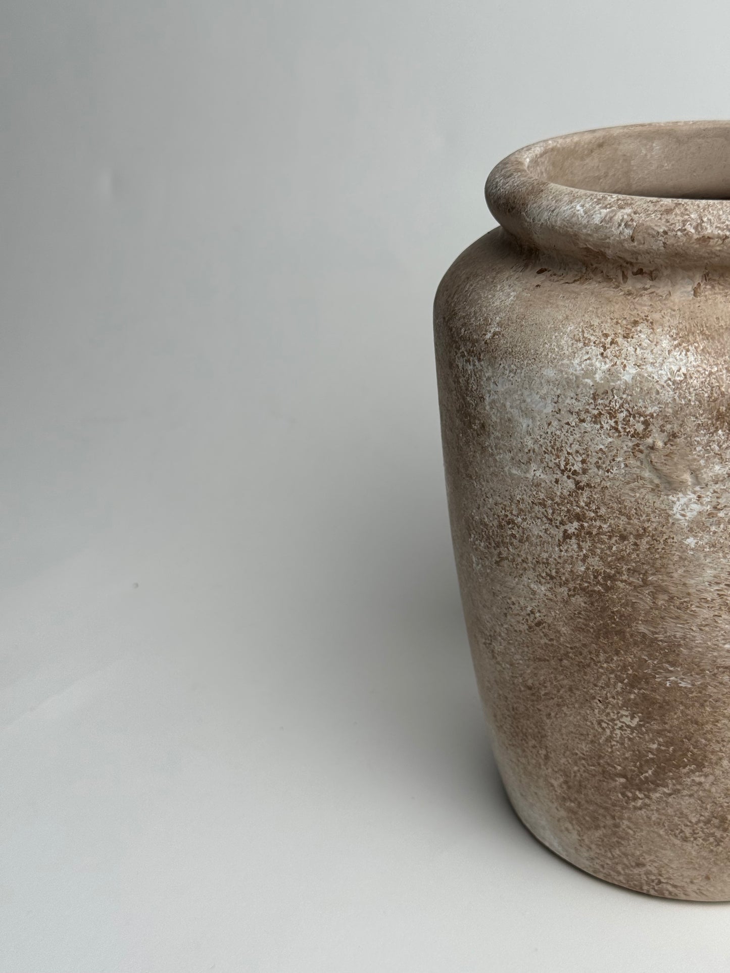 Up-Cycled | Warm Beige Stone-Effect Vase