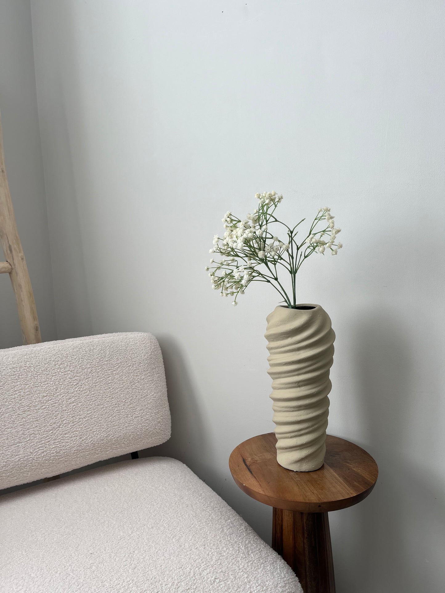 CLOUD  |  soft beige swirl quirky vase