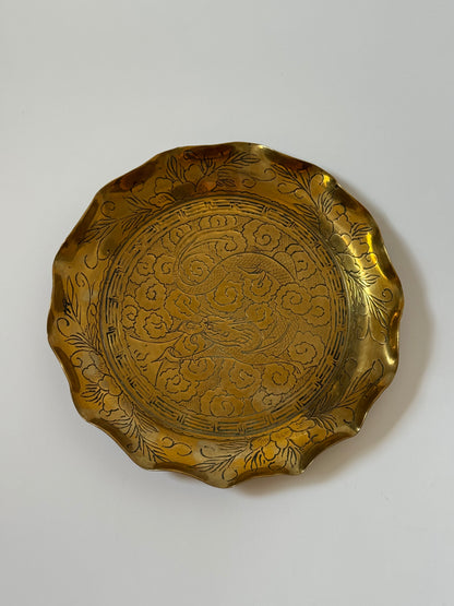 Scalloped Edge Brass Dish