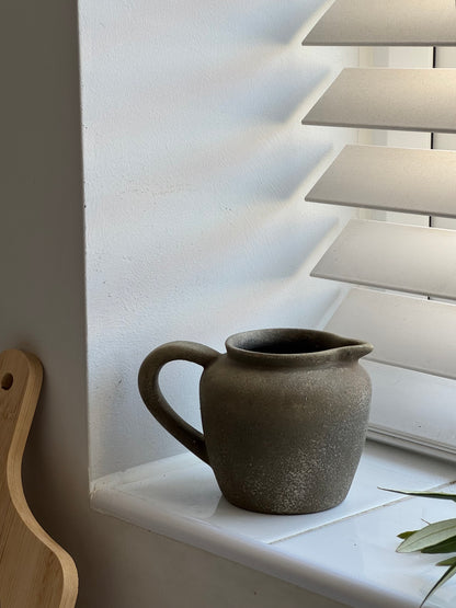 Up-cycled  |  warm earthy brown small decorative jug