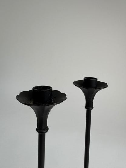 Pair of Cast Iron Candlesticks