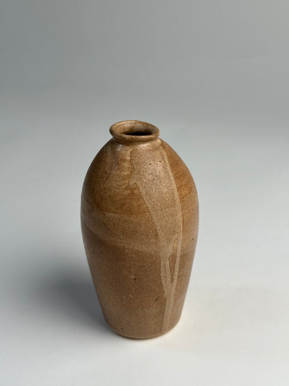 Light brown vintage glazed vase