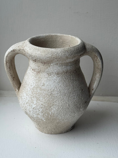 Up-Cycled | Small Off-White Double Handled Pot