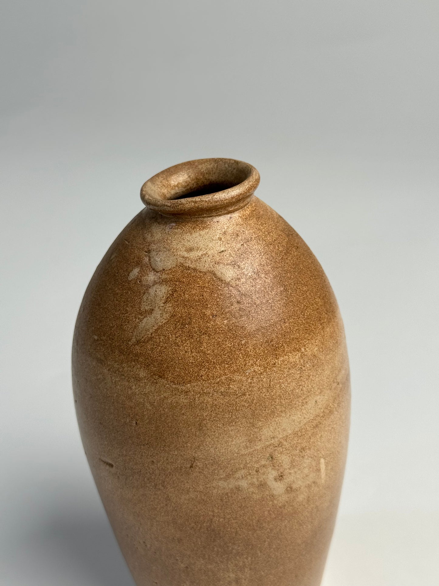 Light brown vintage glazed vase