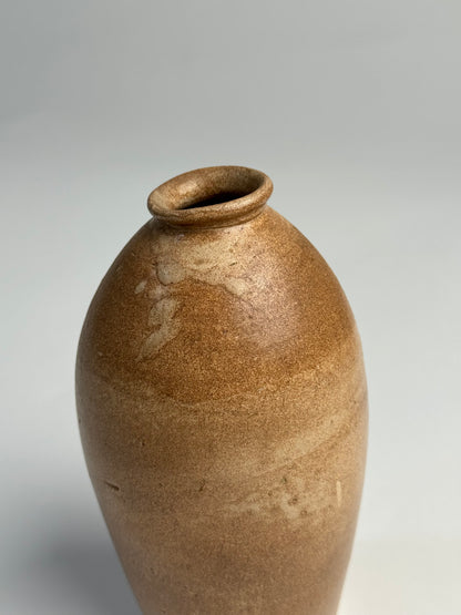 Light brown vintage glazed vase