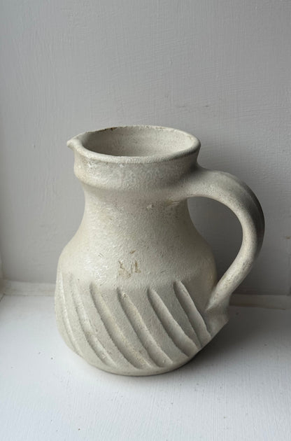Up-Cycled | Line Detail Cream Rustic Jug