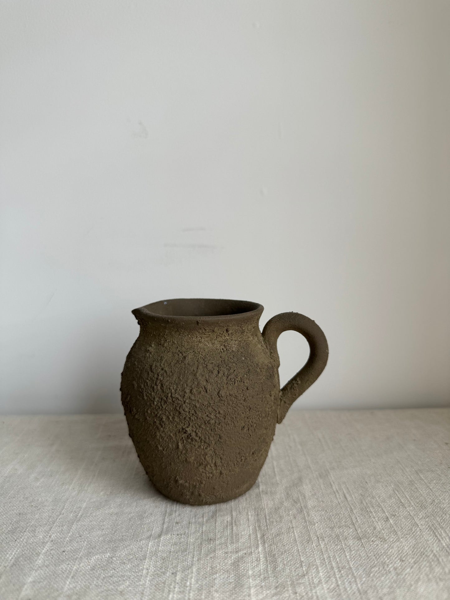 EARTH  |  warm brown textured mini handled decorative jug