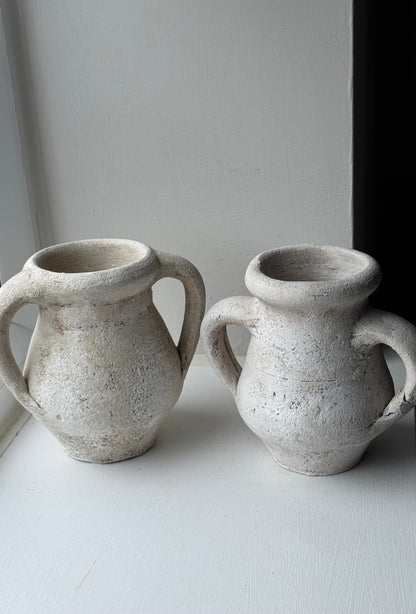 Up-Cycled | Small Twin Handle Off-White Pot