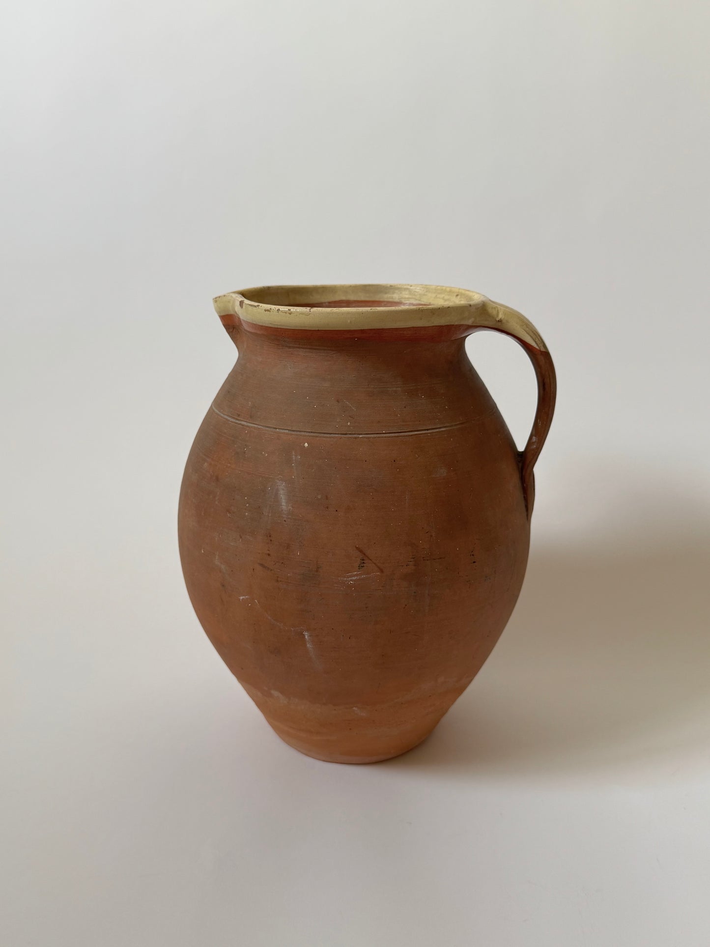 Large Aged Terracotta Jug