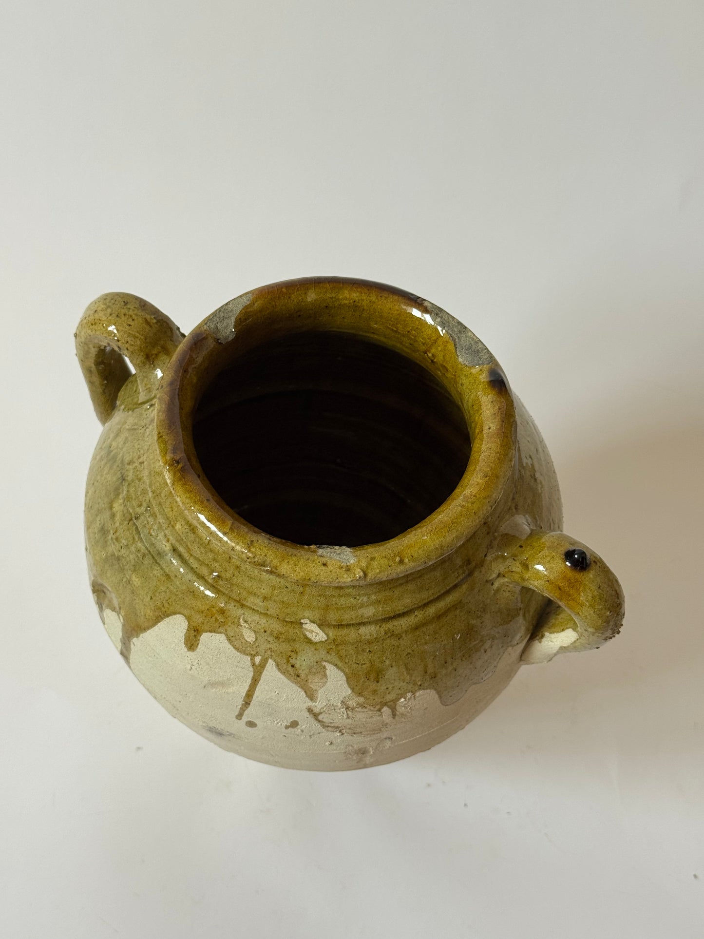 Large Moroccan Olive Glaze Vessel