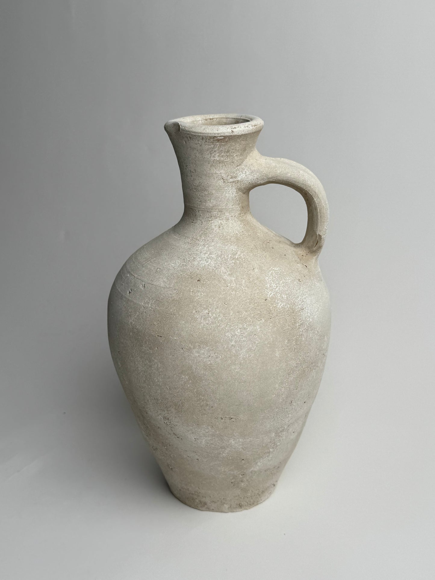 Up-Cycled | Large Off-White Mediterranean Style Jug