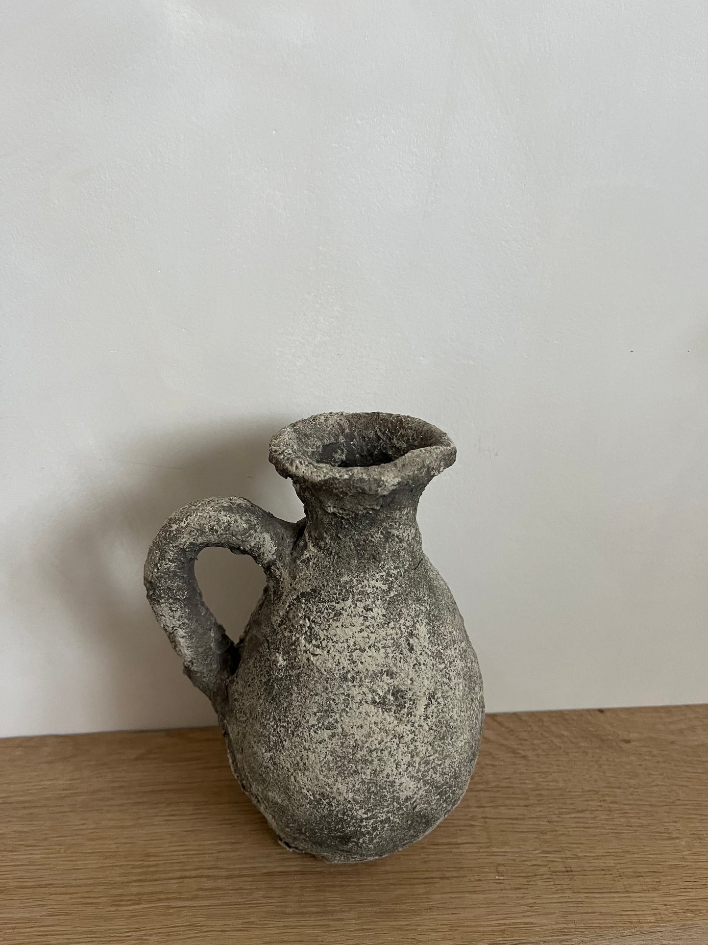 EARTH  |  dark earthy textured small handled jug style vase