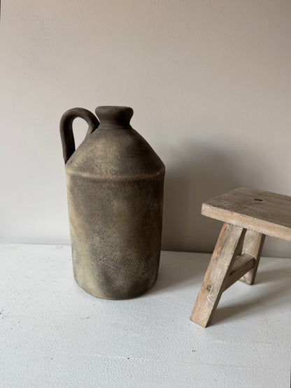 EARTH  | large earthy brown rustic handled pot