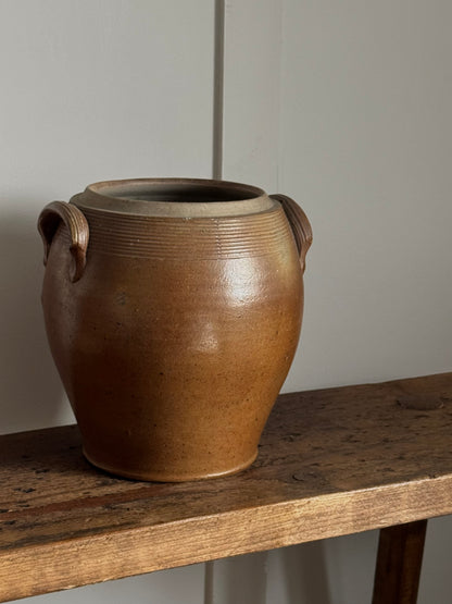 Large Brown Vintage Storage Pot