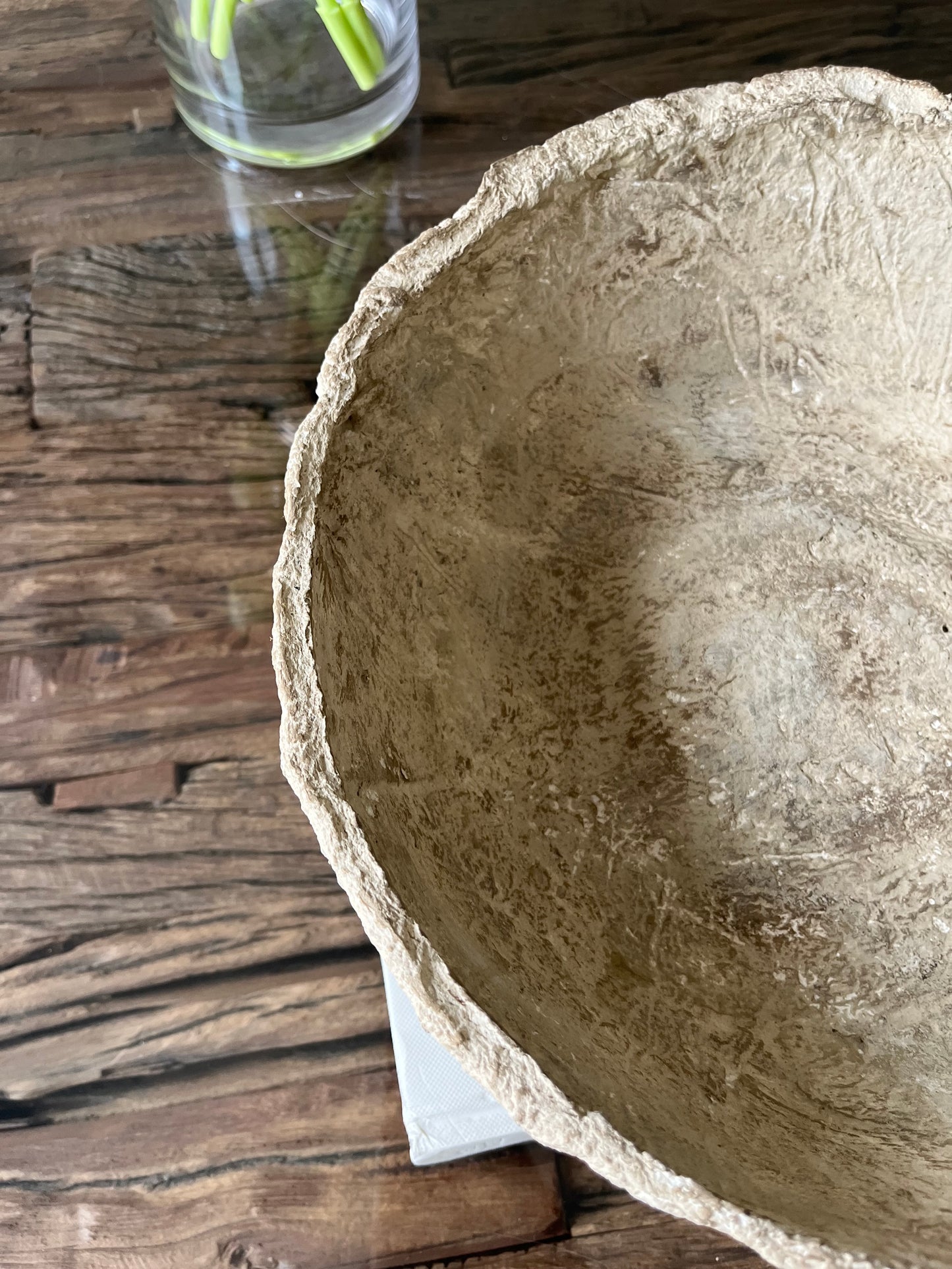 Handmade Papier-maché bowl  |  RUSTIC BEIGE