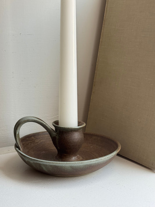 Two Toned Studio Pottery Candle Holder