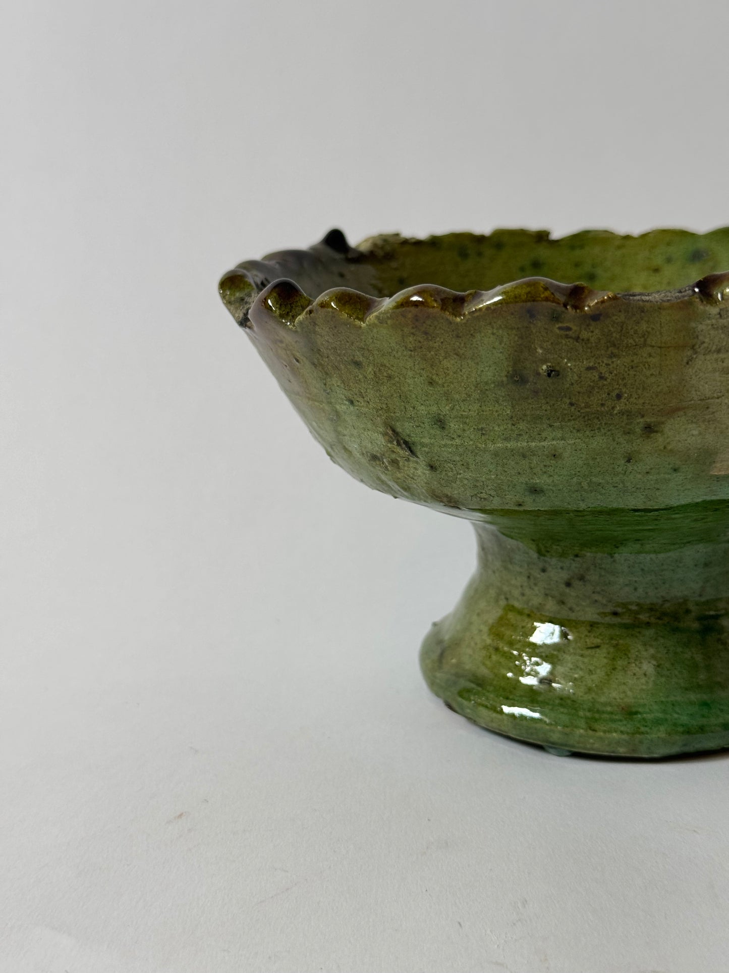 Green Moroccan Pedestal Bowl