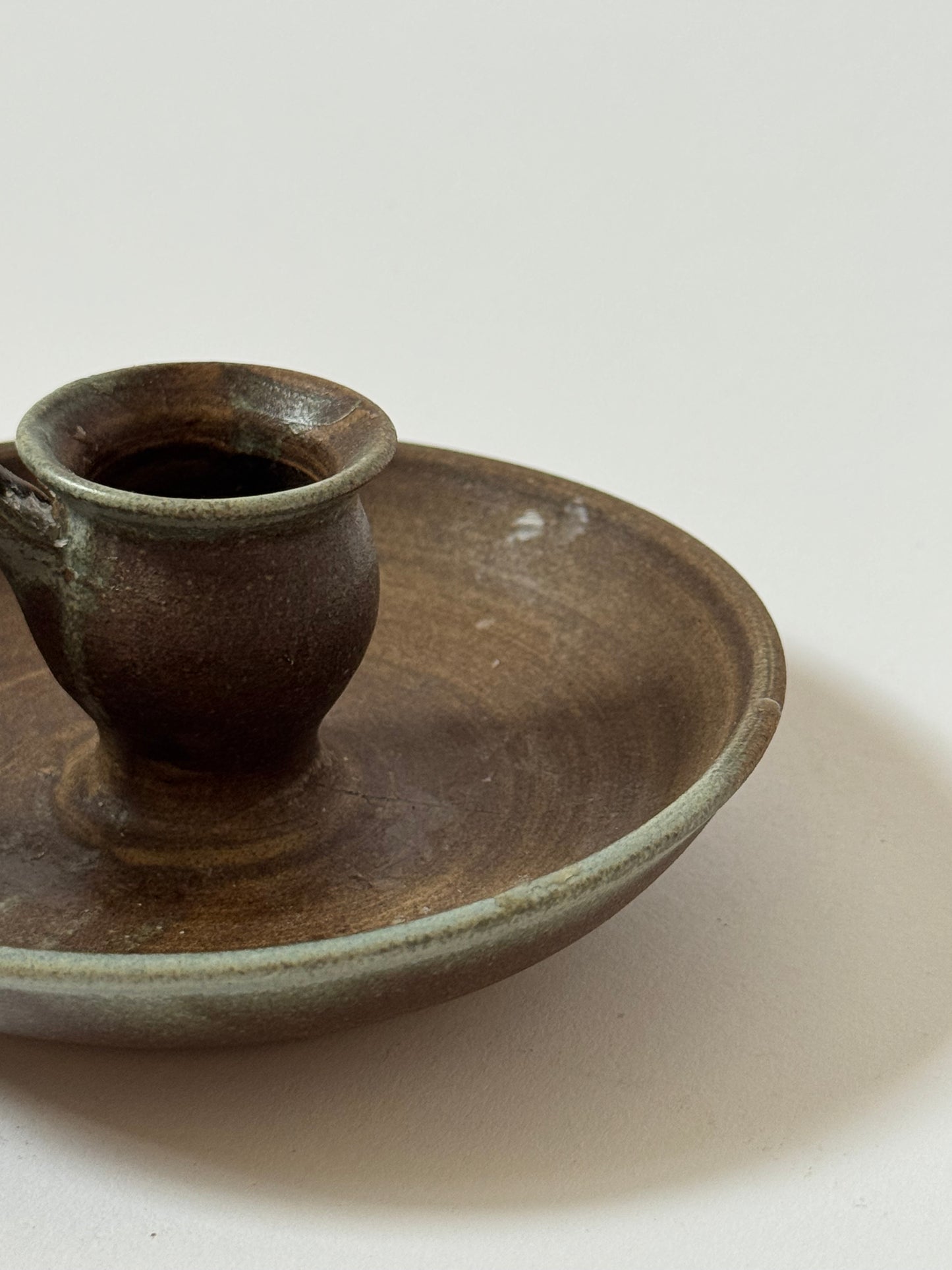 Two Toned Studio Pottery Candle Holder