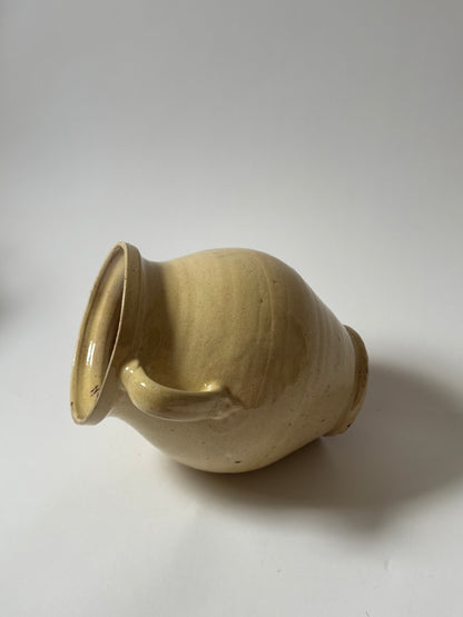 Butter Yellow Twin Handled Vessel