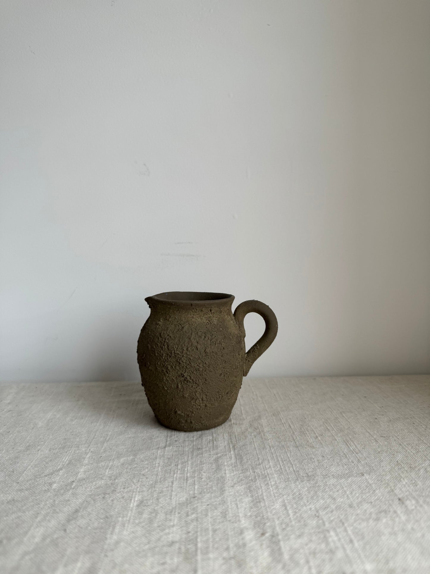 EARTH  |  warm brown textured mini handled decorative jug