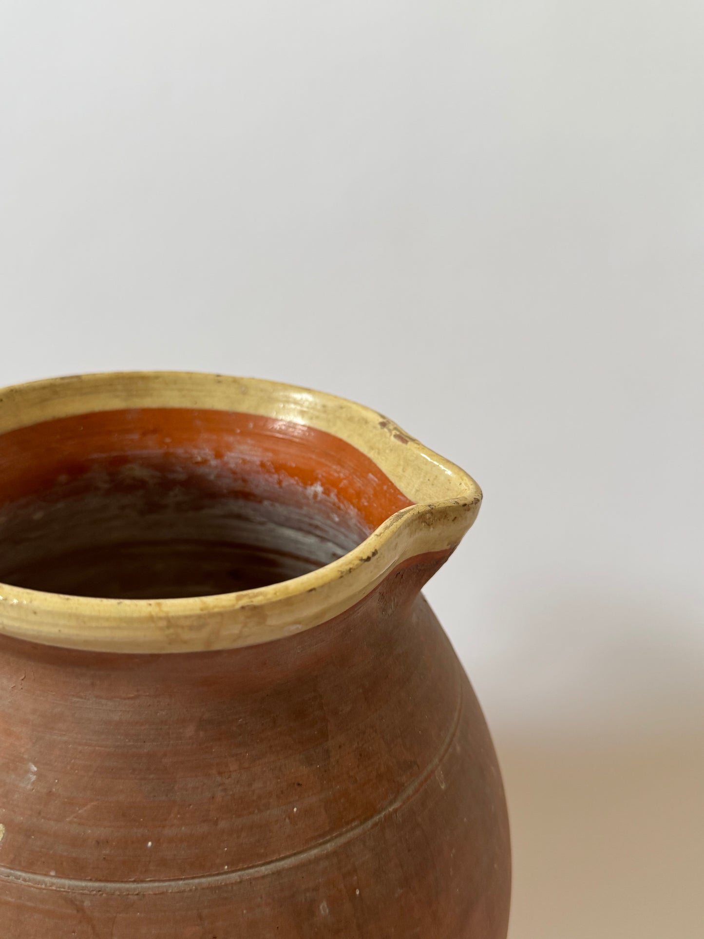 Large Aged Terracotta Jug