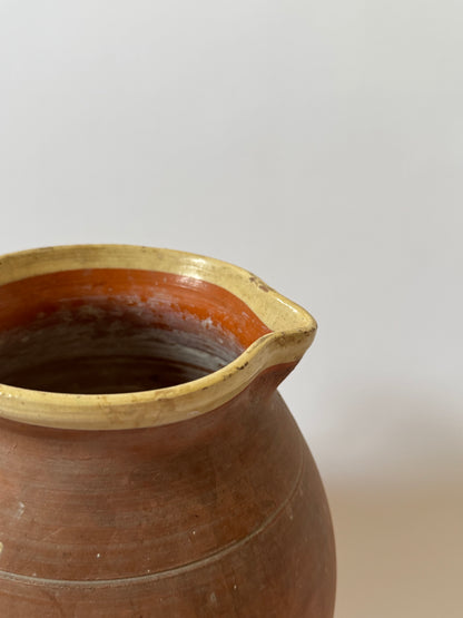 Large Aged Terracotta Jug