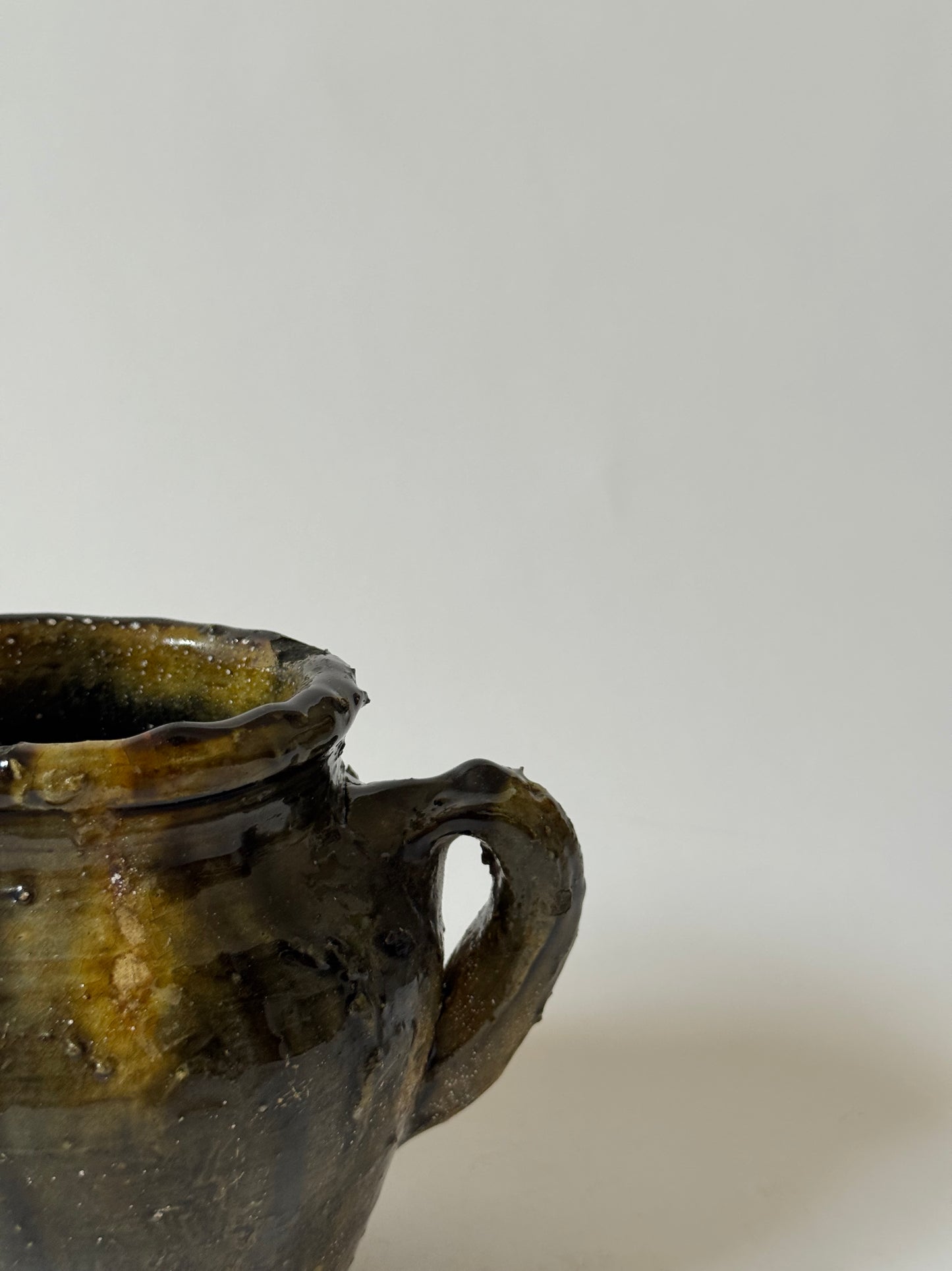 Deep Olive Twin Handle Moroccan Pot