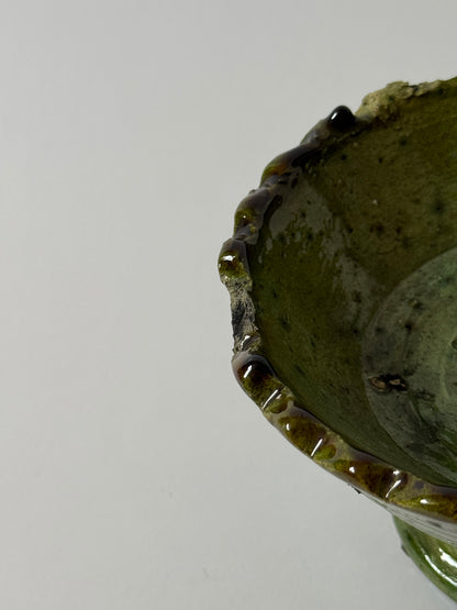 Green Moroccan Pedestal Bowl
