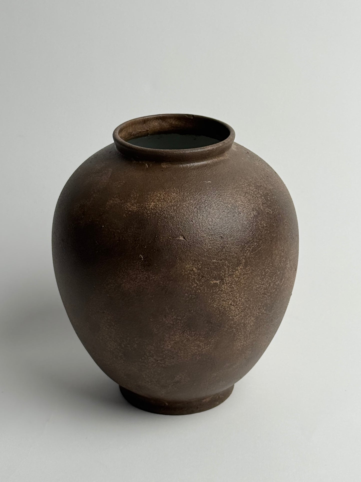 Up-Cycled | Deep Earthy Brown Rounded Vase