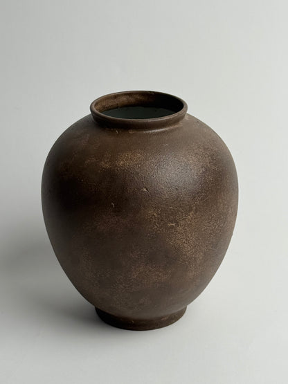 Up-Cycled | Deep Earthy Brown Rounded Vase