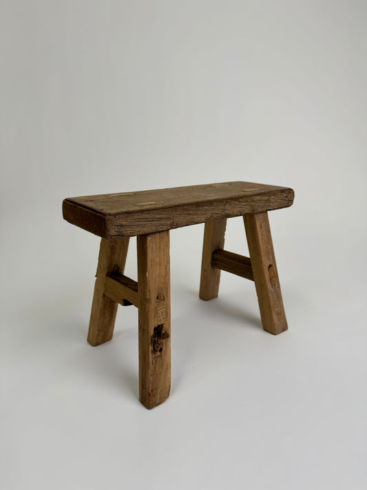 Reclaimed Elm Wood Stool 2