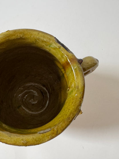 Olive Half Glaze Moroccan Vessel